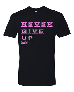New "NEVER GIVE UP" T-Shirt Joshua 1:9