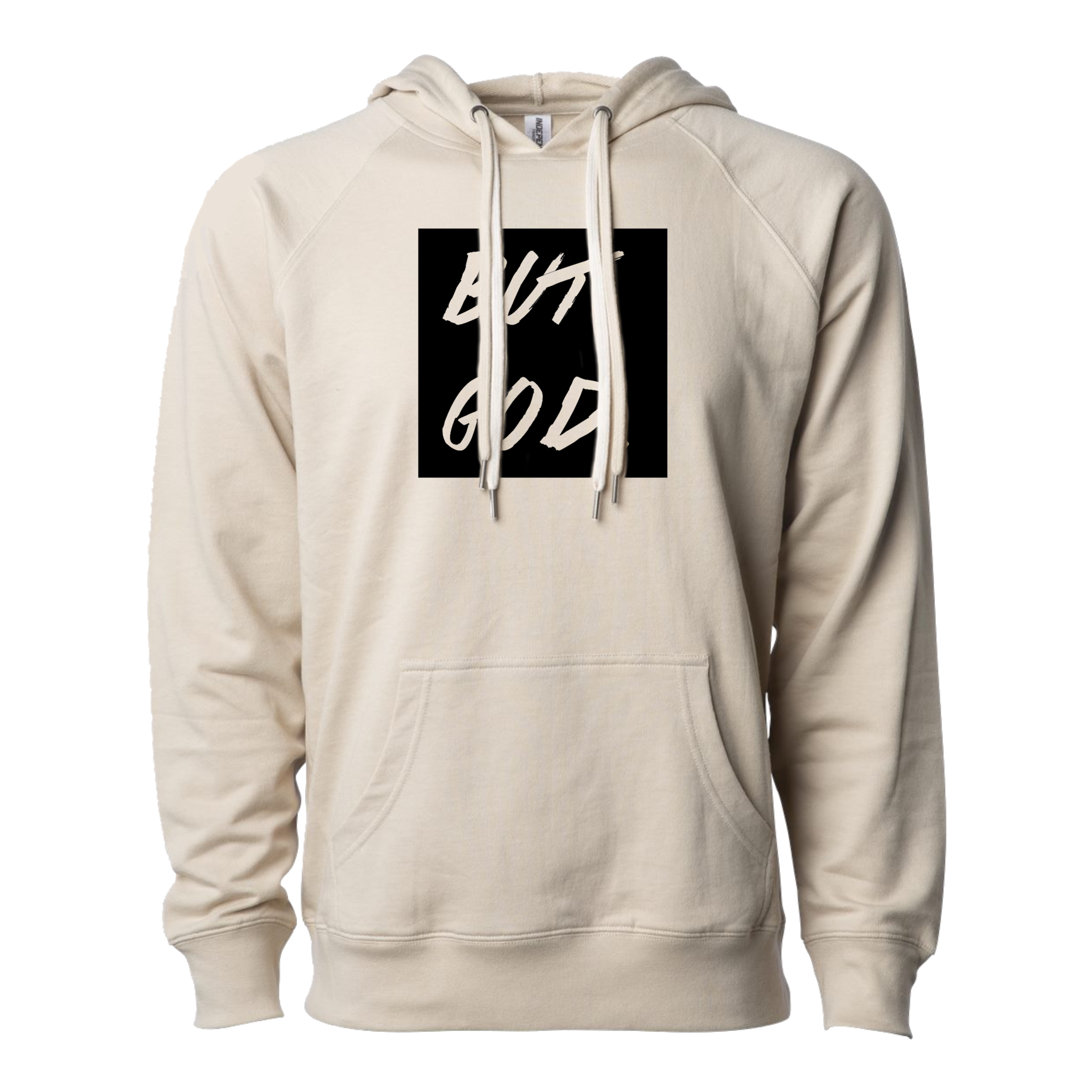 But God Sand Color Light Weight Hoodie